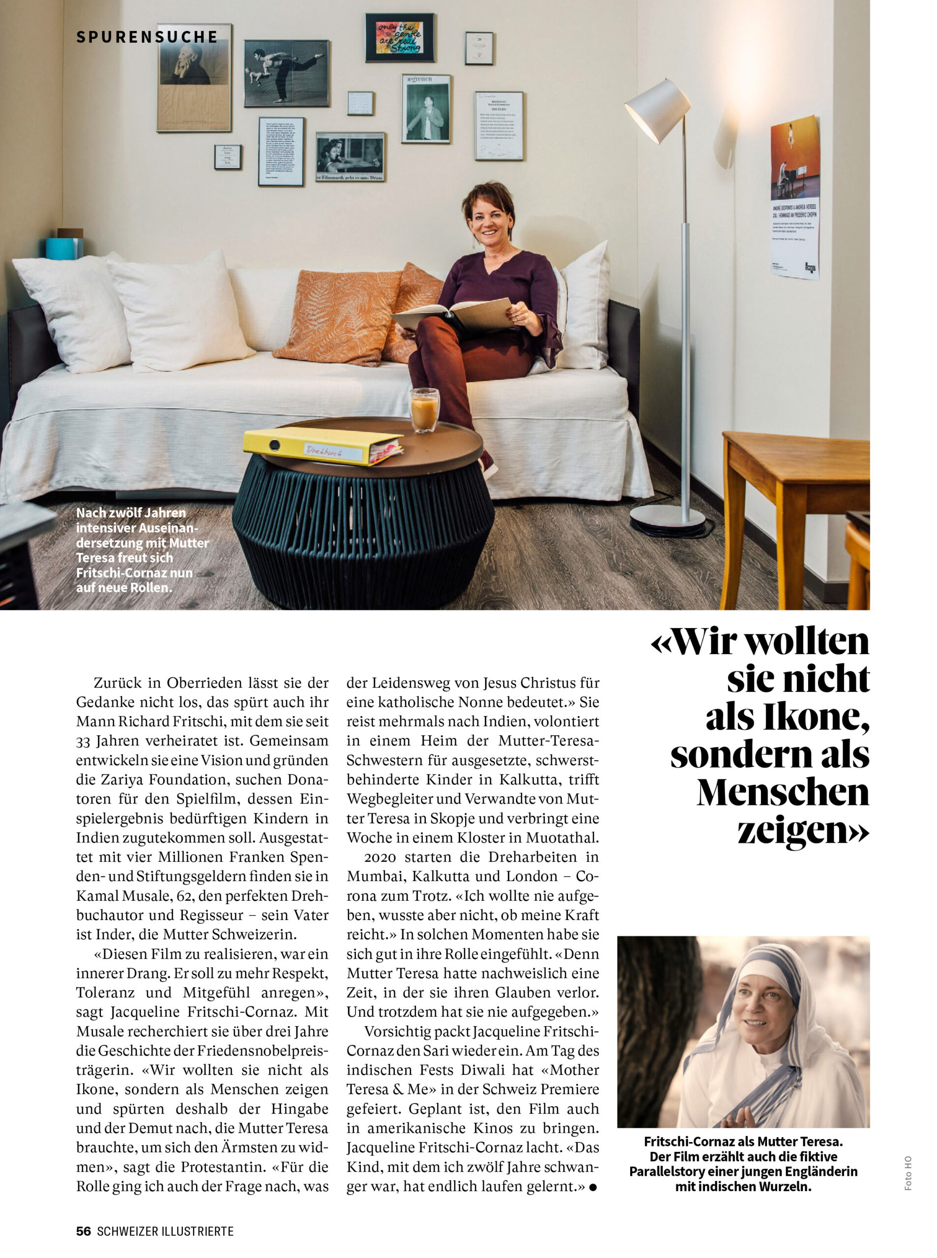 Schweizer Illustrierte mit Jacqueline Fritschi-Cornaz