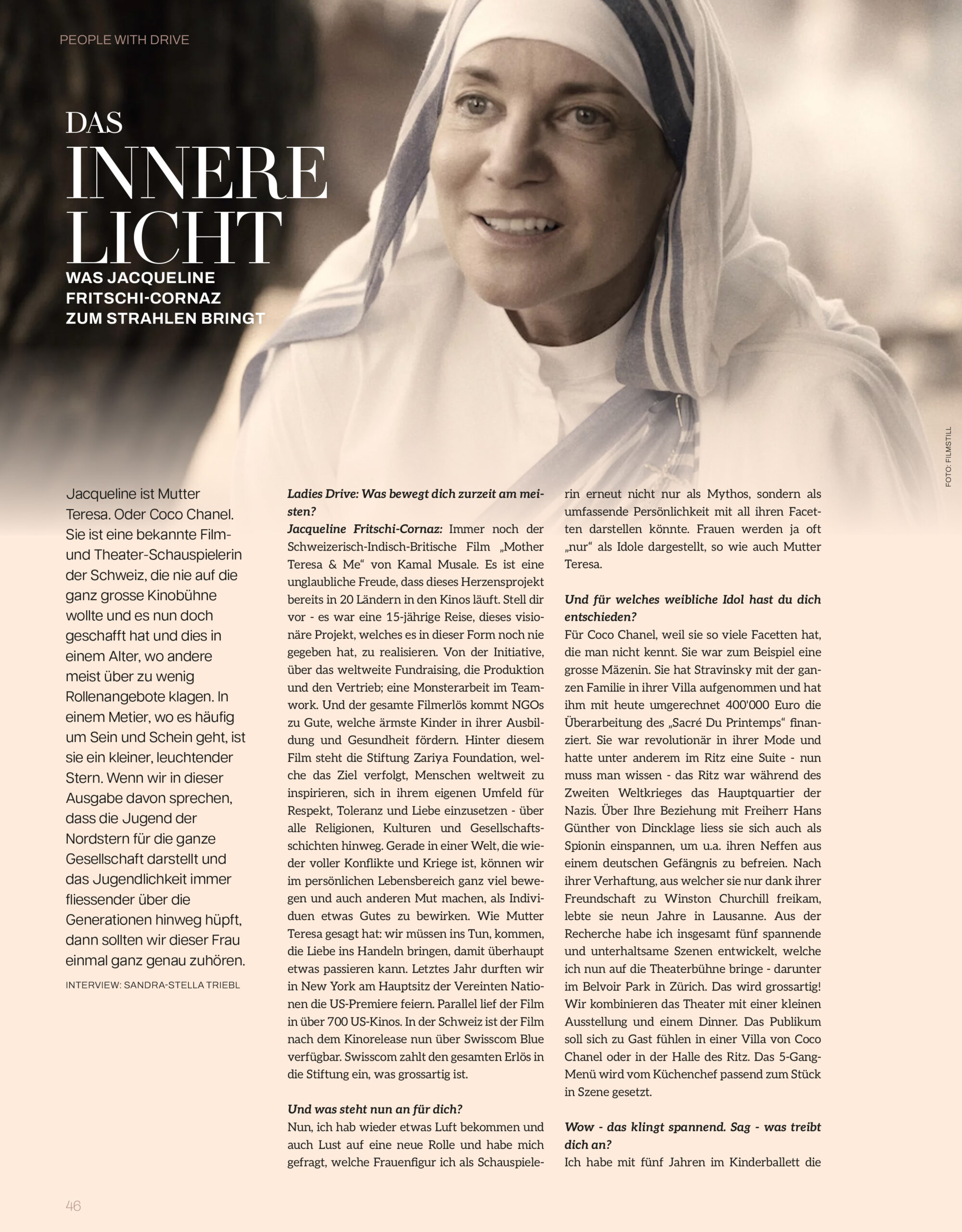 Zeitung, Ladies Drive mit Jacqueline Fritschi-Cornaz